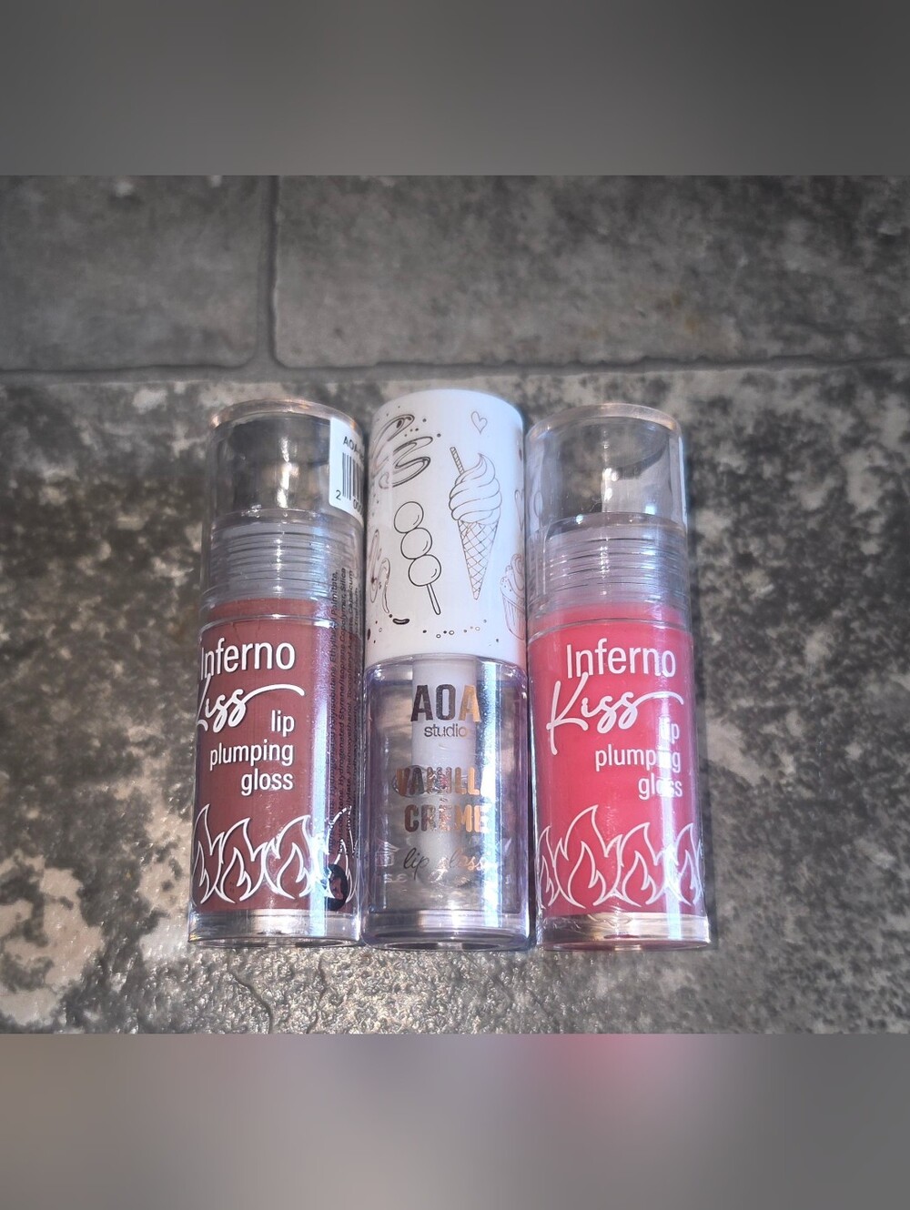 AOA Studio Vanilla Creme & Inferno Kiss Gloss Duo - Hell Fire & Dante's Fire